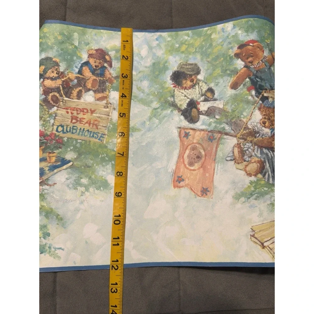 Vintage Teddy Bear Treehouse Wall Border Lot 5yd + 39in Partial‎ International